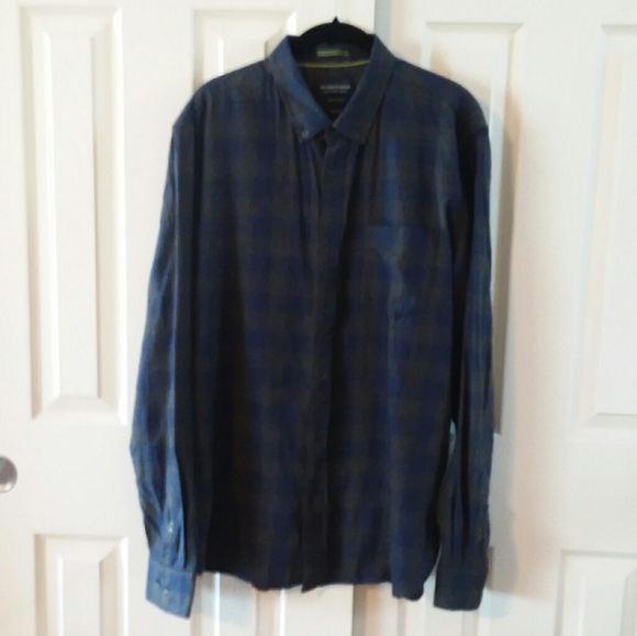 Denim & Flower Mens Flannel Plaid Button Shirt - Picture 1 of 11